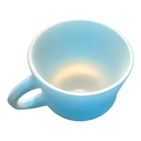 Vintage 6 piece fire king by anchor hocking blue mosaic stacking cups - Picture 6 of 14